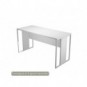 Scrivania piano bianco 140x60xH.74,4 cm gamba a pannello con anello in metallo bianco linea Blade Artexport - 482-3-AN