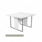 Tavolo riunioni 120x110xH.74,4 cm struttura metallo antracite Blade Artexport piano bianco - 424-3-AF