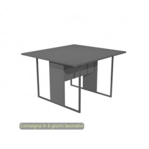 Tavolo riunioni 120x110xH.74,4 cm struttura metallo antracite Blade Artexport piano antracite - 424-T-AF