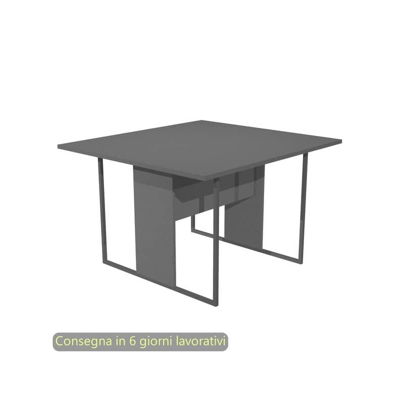 Tavolo riunioni 120x110xH.74,4 cm struttura metallo antracite Blade Artexport piano antracite - 424-T-AF
