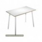 Tavolo alto Skinny Metal 140x80xH.105 cm con gambe met. bianche Artexport piano bianco - 6402-DJC-3C-AN