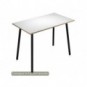 Tavolo alto Skinny Metal 120x80xH.105 cm con gambe met. nere Artexport piano bianco - 6404-DJC-3C-AQ