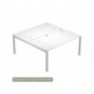 Scrivania Bench doppia piano bianco 140x168xH.72,5 cm gamba a ponte metallo bianco Bridge Artexport - BENCH14/3-AM