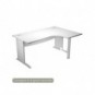 Scrivania penisola destra piano bianco 160x120/80/60xH.73 cm gamba ad L in melaminico Compact Flex - JPL/CP16DX/3