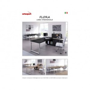 Composizione 3 mobili medi con ante vetro/melam. 162,8x43xH.158,2 cm Flora Artexport ciliegio arabis - 937T-74x3/K