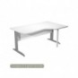 Scrivania penisola destra piano bianco 160x60/80/100xH.72 cm gamba ad L metallo antracite Presto Compact - 008K211/3/AF