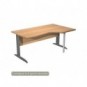 Scrivania penisola destra piano faggio 160x60/80/100xH.72 cm gamba ad L metallo antracite Presto Compact - 008K211/6/AF