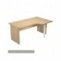 Scrivania penisola destra piano rovere 160x60/80/100xH72 cm gamba a pannello in melaminico Presto Compact - 008PAN11/C