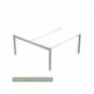 Scrivania Bench doppia piano bianco 120x164xH.72,5 cm gamba a ponte metallo grigio Presto Venere Plus 664B-NOPAR/3