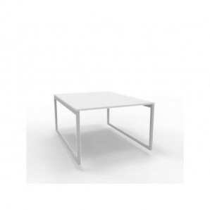 Bench piano grigio 120x160xH.75 cm gamba ad anello in acciaio argento linea Practika P2 Quadrifoglio - ECBEA12-GR-A
