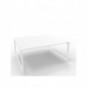 Bench piano bianco 180x160xH.75 cm gamba ad anello in acciaio bianco linea Practika P2 Quadrifoglio - ECBEA18-BA-I