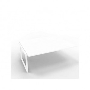 Postazione aggiuntiva bench piano bianco 180x160xH.75 cm gamba ad anello in acciaio bianco Practika P2 ECBIA18-BA-I