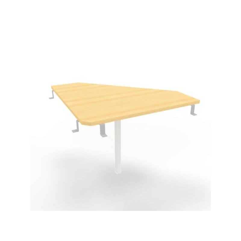 Raccordo 90Â° piano faggio 84x84xH.75 cm gamba in acciaio bianco per scrivanie Practika P3 Quadrifoglio ECRA9003-FA-I