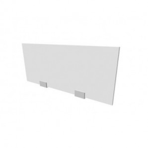 Pannello divisorio in melaminico grigio per bench 80xH.35 cm linea Practika Quadrifoglio - CODB080-GR