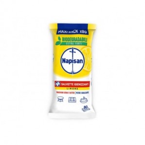 Salviette igienizzanti bio al limone Napisan maxi pack da 80 salviette 3240170