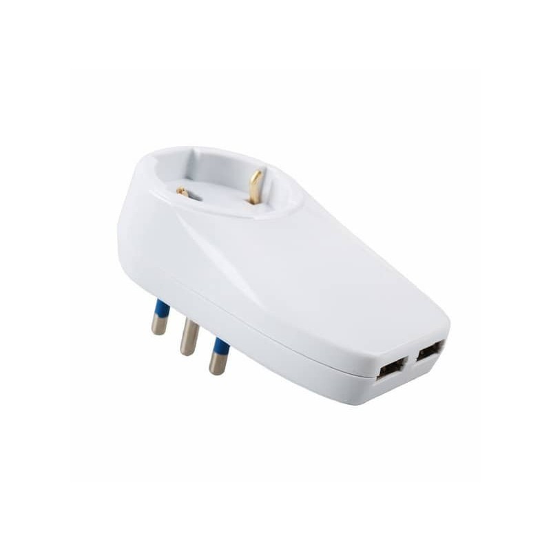 Adattatore singolo 2.1A con 2 prese USB Aigostar bianco 183226