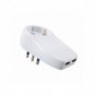 Adattatore singolo 2.1A con 2 prese USB Aigostar bianco 183226