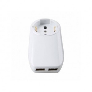 Adattatore singolo 2.1A con 2 prese USB Aigostar bianco 183226