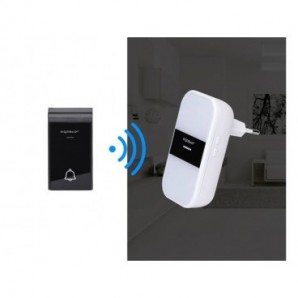 Kit campanello digitale wireless AC bianco, nero Aigostar 10x6x6,5/7,2x4x2 cm - 197919