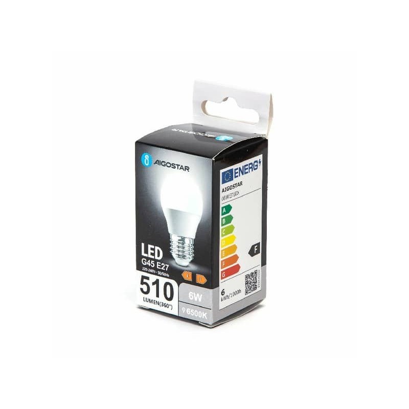 Lampadina LED G45 E27 6W - 510 lumen Aigostar luce fredda B10105MQU