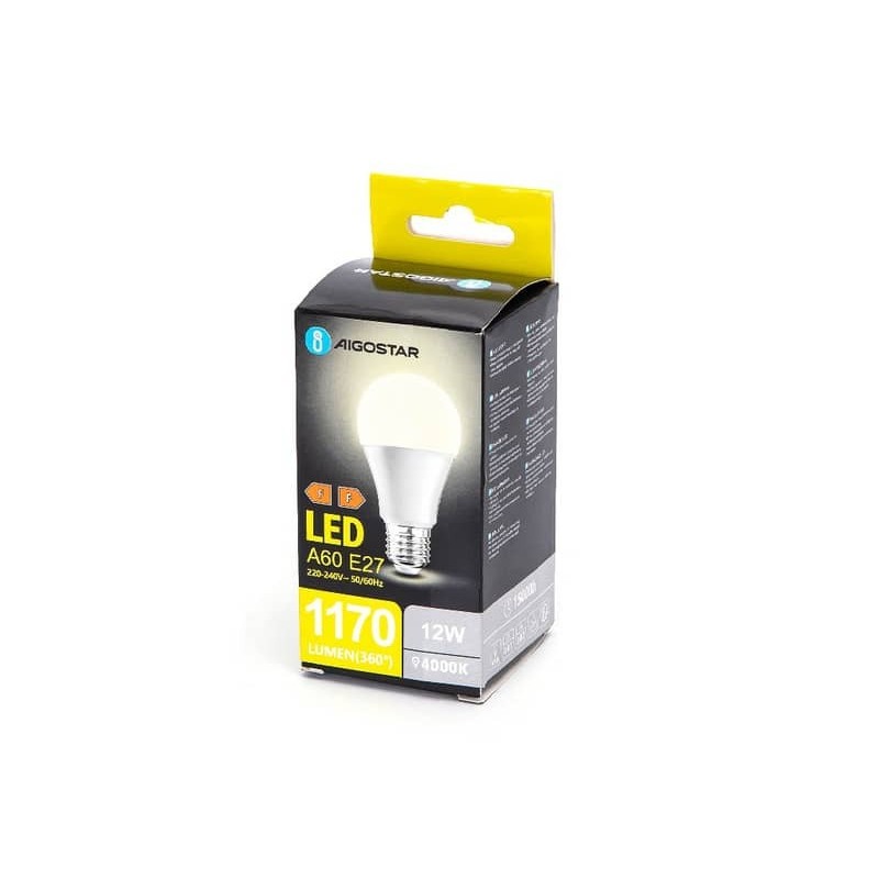Lampadina LED A60 E27 12W - 1170 lumen Aigostar luce naturale B10105MQD