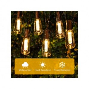 Catena luminosa LED da esterno Aigostar con pannello solare 10 lampadine trasp. a tubo a luce calda 3,8 m - B10201VRI