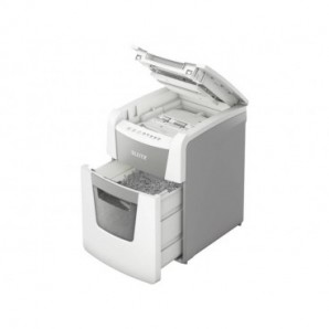 Distruggidocumenti automatico Leitz IQ P4 Small Office AutoFeed 100 ff - 34 L - bianco - 80110000