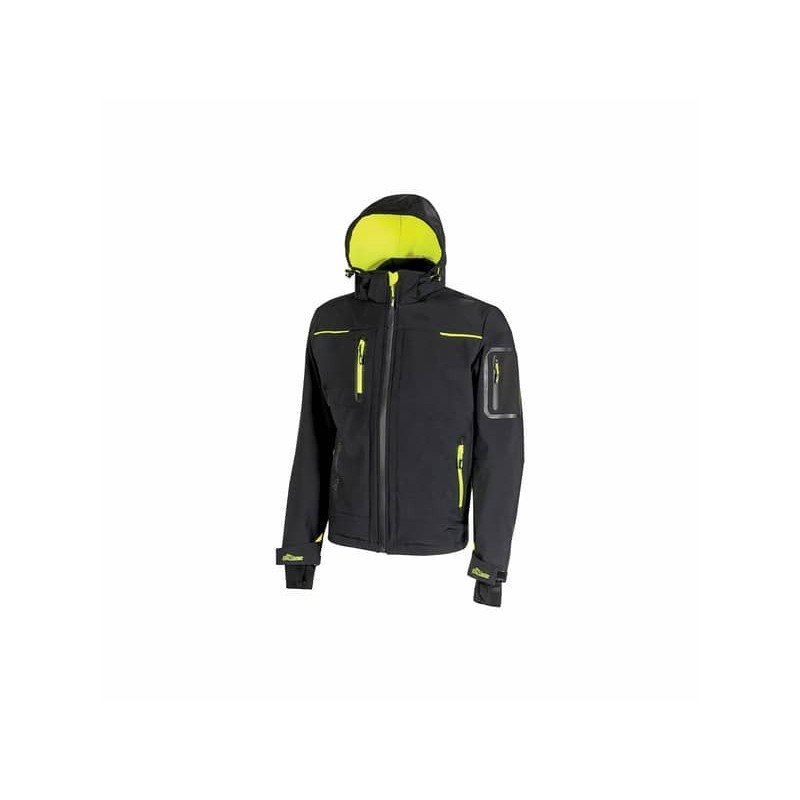 Giacca impermeabile in Softshell Space Black Carbon U-Power taglia XXL FU187BC-XXL