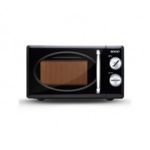 Microonde in alluminio Sogo Vintage 20 litri - 700 W nero - HOR-SS-890