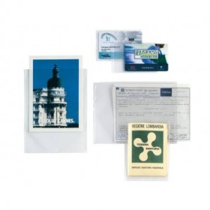 Buste a U Sei Rota Soft PP liscio - alto spessore trasparente - formato interno 11x21 cm Conf. 100 pezzi - 651121