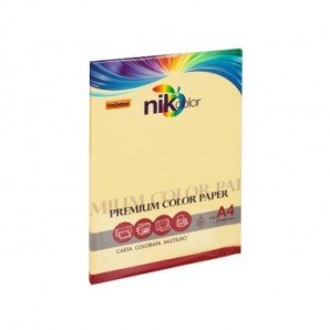 Carta colorata colori forti formato A4 Nikoffice 5 colori assortiti forti 80 g 100 ff - 23NIK094