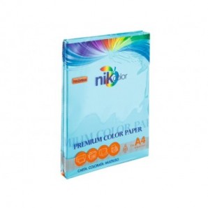 Carta colorata colori forti formato A4 Nikoffice 5 colori assortiti forti 200 g 100 ff - 23NIK094/200