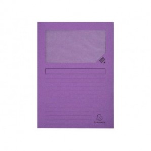 Cartelline con finestra Exacompta Forever® A4 cartoncino 120 g/m² lilla conf. 100 pezzi - 50101E