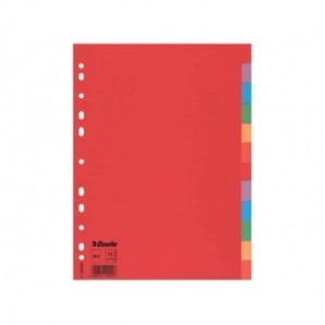 Intercalari Esselte a 12 tasti colorati in carta riciclata 100202