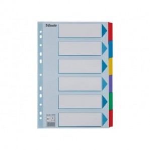 Divisori intercalari Esslete Mylar 6 tasti colorati f.to A4 100168
