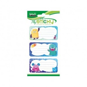 Etichette adesive scuola Lebez MySticky soggetto fantasy - fantasie assortite - A4090