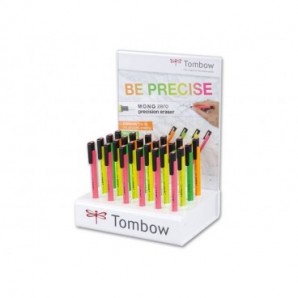 Espositore 24 portagomme Tombow Mono Zero - colori assortiti fluo - PEH-KU-24P-2A