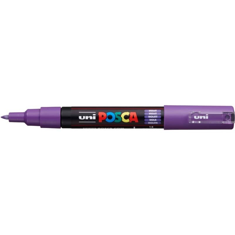 Marcatore a tempera POSCA Uni-Ball punta tonda 0,7 mm viola M PC1M VI