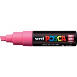 Marcatore Uni Posca punta large colore rosa M PC8K RA