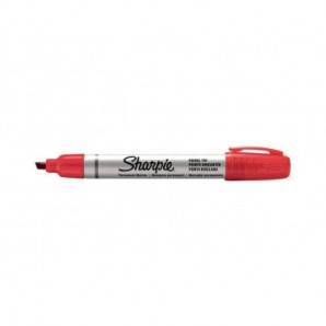 Marcatore permanente Sharpie Metal punta scalpello - 1,2-5,5 mm - in conf. da 12 rosso - S0945790