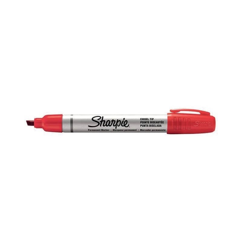 Marcatore permanente Sharpie Metal punta scalpello - 1,2-5,5 mm - in conf. da 12 rosso - S0945790