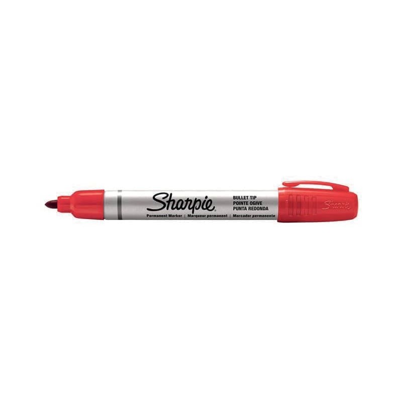 Marcatore permanente Sharpie Metal punta tonda - 1,4 mm - in conf. da 12 rosso S0945740