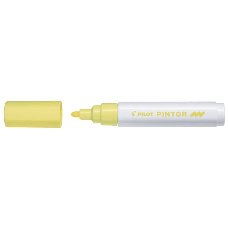 Marcatore multisuperficie Pilot Pintor a base d'acqua punta in fibra 4,5 mm giallo pastello - 002370