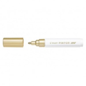 Marcatore multisuperficie Pilot Pintor a base d'acqua punta in fibra 4,5 mm oro - 002376