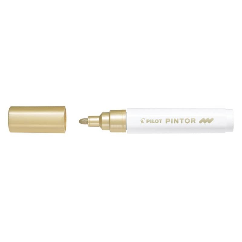 Marcatore multisuperficie Pilot Pintor a base d'acqua punta in fibra 4,5 mm oro - 002376