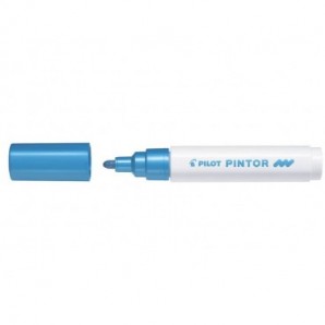 Marcatore multisuperficie Pilot Pintor a base d'acqua punta in fibra 4,5 mm blu metallizzato - 002380