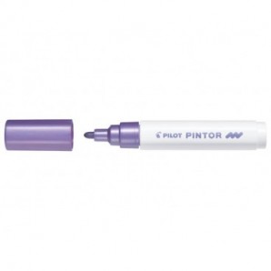 Marcatore multisuperficie Pilot Pintor a base d'acqua punta in fibra 4,5 mm viola metallizato - 002381