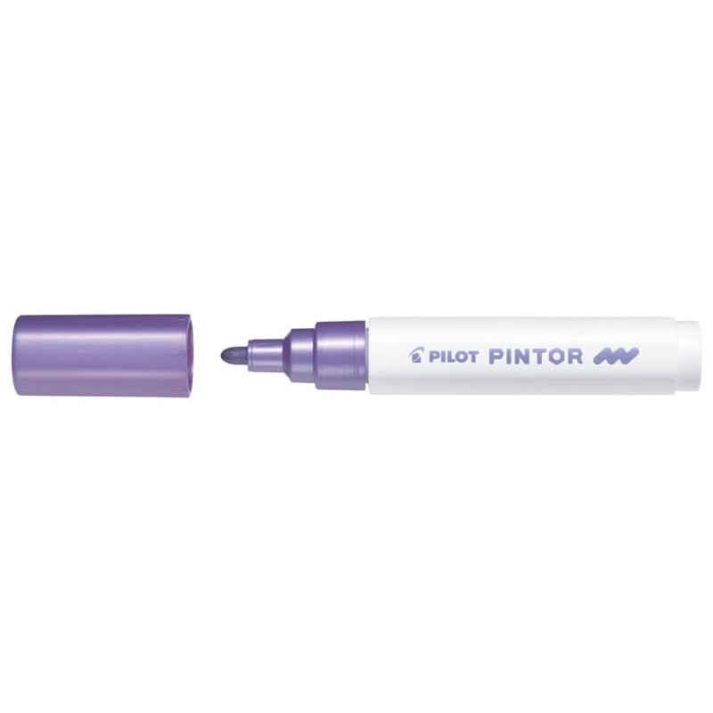 Marcatore multisuperficie Pilot Pintor a base d'acqua punta in fibra 4,5 mm viola metallizato - 002381