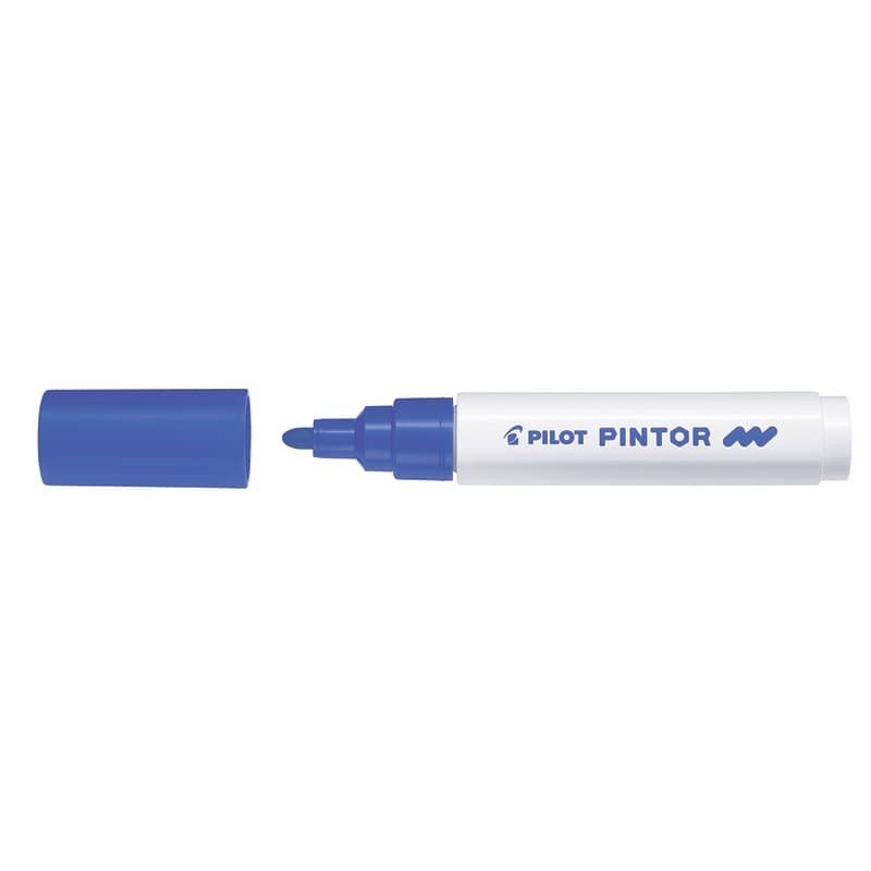 Marcatore multisuperficie Pilot Pintor a base d'acqua punta in fibra 4,5 mm blu - 002384