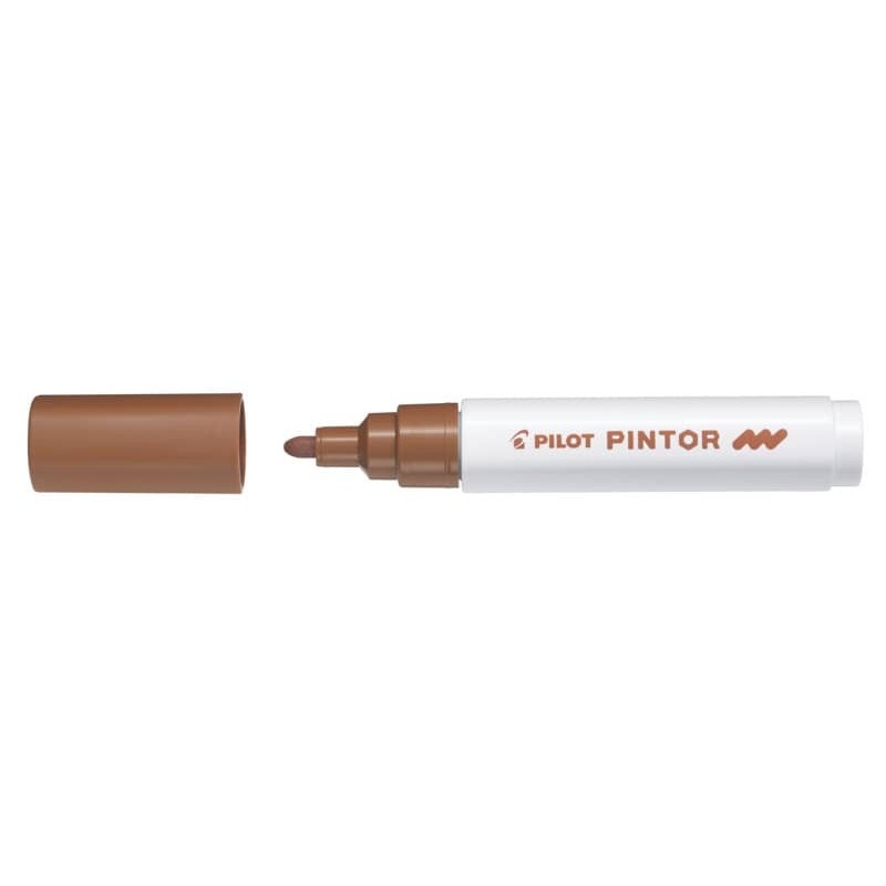 Marcatore multisuperficie Pilot Pintor a base d'acqua punta in fibra 4,5 mm marrone - 002388